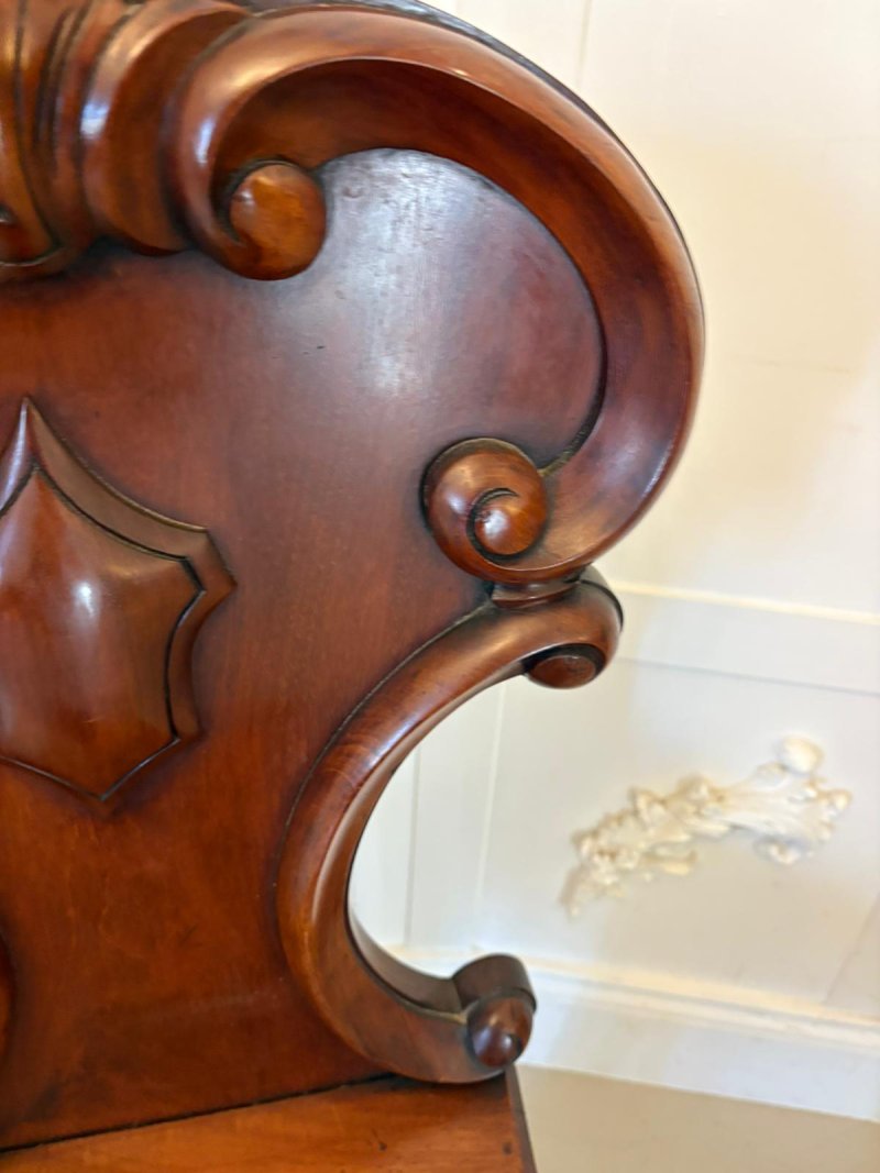 Superb Quality Pair of Antique Victorian Mahogany Hall / Side Chairs